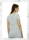 Beyaz Uzun T-Shirt thumbnail 3