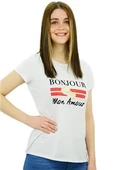 Bonjour Baskılı T-Shirt thumbnail 2