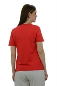 Çiçek Baskılı Kırmızı T-Shirt thumbnail 3