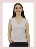 V Yaka Kolsuz Pembe Bayan Atlet thumbnail 1