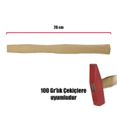 Eltos Çekiç Sapı 100 Gr Ergonomik Ahşap Sap 26 cm thumbnail 2
