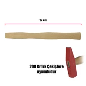 Eltos Çekiç Sapı 200 Gr Ergonomik Ahşap Sap 27 cm thumbnail 2