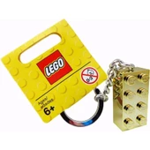 LEGO Brick 850808 Gold 2 x 4 Stud Key Chain thumbnail 1