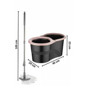 Urve Microfiber Süper Mop Set 360 Pembe thumbnail 3