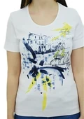 Baskılı Beyaz T-Shirt thumbnail 4