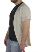 Önü Açık Waffle Krem T-shirt thumbnail 3