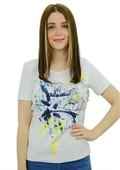 Baskılı Beyaz T-Shirt thumbnail 2
