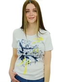 Baskılı Beyaz T-Shirt thumbnail 1
