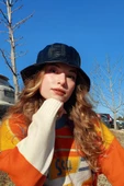 Kadın Bermuda Şapka 1128 Siyah thumbnail 3