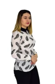 Kadın Krep Yaprak Bluz SM3018 thumbnail 6