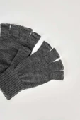 Antrasit Unisex Triko Kesik Eldiven  Antrasit Tek Ebat thumbnail 1