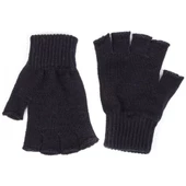 Antrasit Unisex Triko Kesik Eldiven  Siyah Tek Ebat thumbnail 2
