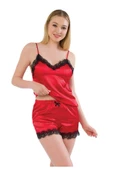 FAAL DANTELLİ SATEN ŞORT TAKIM 3104 thumbnail 6