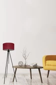 D-light Silindir Başlıklı Bordo Metal Lambader thumbnail 1