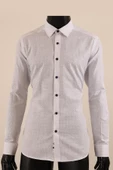 Uzun Kol Slim Fit Desenli Gömlek thumbnail 6