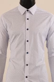 Uzun Kol Slim Fit Desenli Gömlek thumbnail 3