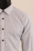 Uzun Kol Slim Fit Desenli Gömlek thumbnail 9
