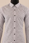 Uzun Kol Slim Fit Desenli Gömlek thumbnail 7