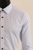 Uzun Kol Slim Fit Desenli Gömlek thumbnail 5
