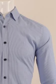 Uzun Kol Slim Fit Çizgili Gömlek thumbnail 9