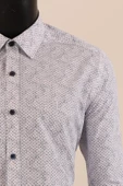 Uzun Kol Slim Fit Desenli Gömlek thumbnail 5