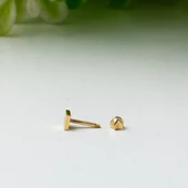 14 Ayar Altın Kare Tragus Küpe thumbnail 3