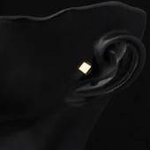 14 Ayar Altın Kare Tragus Küpe thumbnail 2