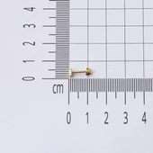14 Ayar Altın Kare Tragus Küpe thumbnail 6