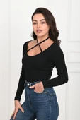 Kadın Boyun Askılı Bluz 1418-23 thumbnail 4