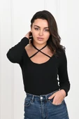 Kadın Boyun Askılı Bluz 1418-23 thumbnail 5