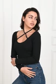 Kadın Boyun Askılı Bluz 1418-23 thumbnail 3