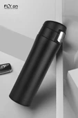 Kaliteli Çift Katman Paslanmaz Çelik 500 ml Termos Bardak Siyah thumbnail 1