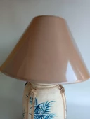 Çiçek Motifli Ahşap Abajur 63 cm thumbnail 3