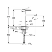 VitrA Origin Lavabo Bataryası Nikel A4255634 thumbnail 2