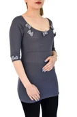 Kadın U Yaka Kadın Sweatshirt PG-3698 thumbnail 3