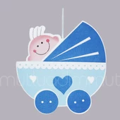Pusette Bebek Keçe Kapı Süsü 30x30cm thumbnail 2