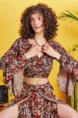 İspanyol Kol Crop Bluz thumbnail 4