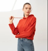 Nors Bolthor Kapüşonlu Crop Sweatshirt Kiremit thumbnail 2