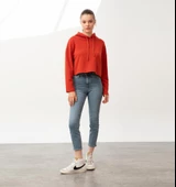 Nors Bolthor Kapüşonlu Crop Sweatshirt Kiremit thumbnail 1