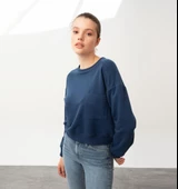 Nors Baldur Crop Sweatshirt Lacivert thumbnail 3