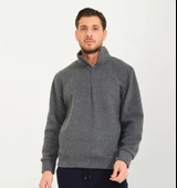 Nors Vanir Basic Yarım Fermuarlı Polar Sweatshirt Gri thumbnail 1