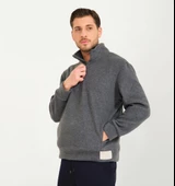 Nors Vanir Basic Yarım Fermuarlı Polar Sweatshirt Gri thumbnail 2
