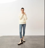 Nors Vanir Basic Yarım Fermuarlı Polar Sweatshirt Ekru thumbnail 4