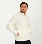 Nors Vanir Basic Yarım Fermuarlı Polar Sweatshirt Ekru thumbnail 2