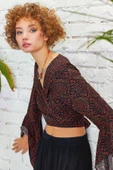İspanyol Kol Crop Bluz thumbnail 2