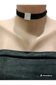 Zirkon Taşlı Choker Kadife Kolye thumbnail 1