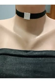 Zirkon Taşlı Choker Kadife Kolye thumbnail 2