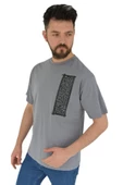 Erkek Baskılı Oversize Tişört 2380 BGL-ST02803 thumbnail 2