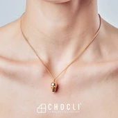 Chocli 18 Ayar Altın Kaplama Skull Kolye thumbnail 7