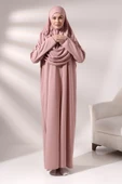 Tek Parça Namaz Elbisesi - Gül Kurusu - 5015 thumbnail 4